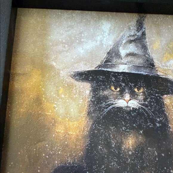 Halloween Cat on Pumpkin Wall Art - Picture 3 of 7